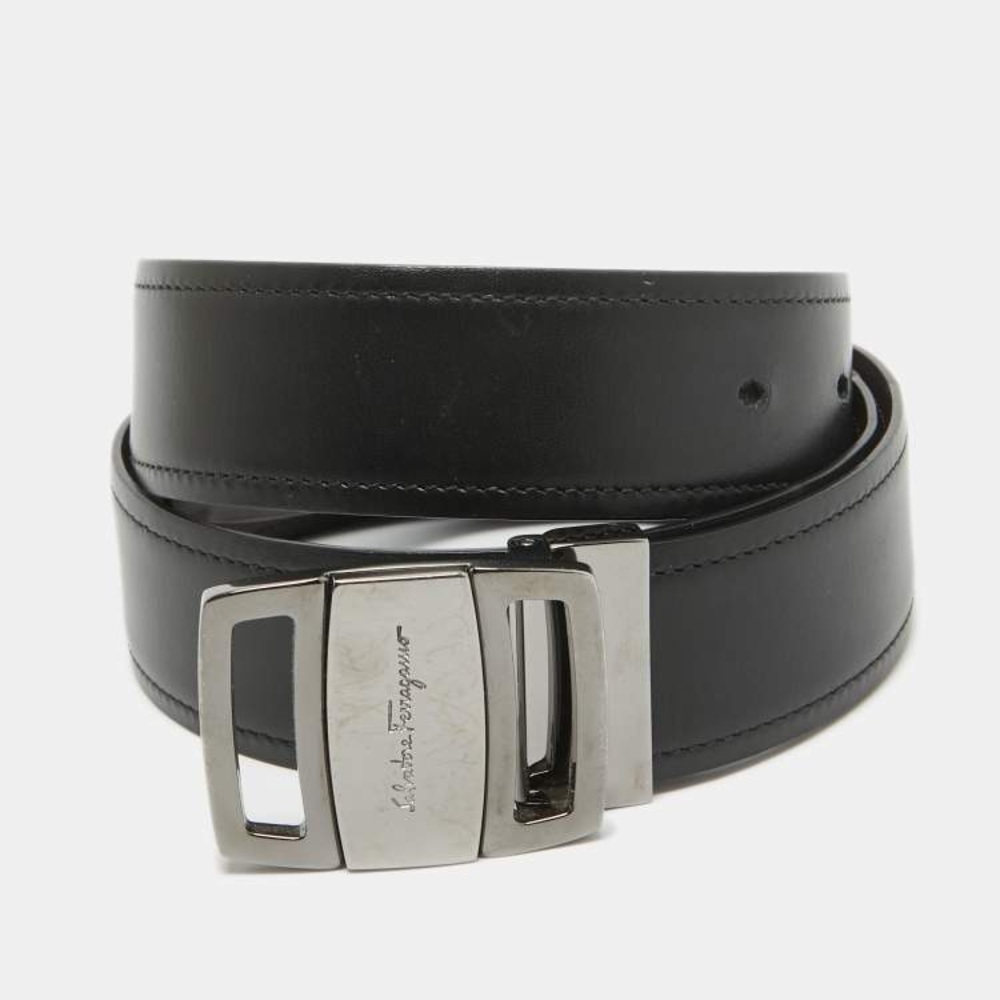 Salvatore Ferragamo Black Leather Belt
